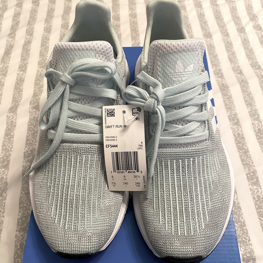 Adidas sneakers. Size 7.5. Color mint green/grey/white.